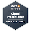 A badge of AWS Certified Cloud Practitioner